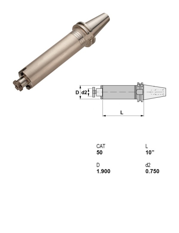 Picture of Canela Tool A14.160.50.0750/1000 CAT50 Shell Mill 0.7500 19.05 - 3/4